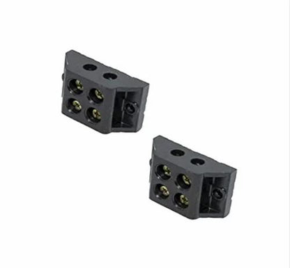 30A 2 Way Bakelite Connector Strip (Rigid type) Double Row Barrier Black Terminal