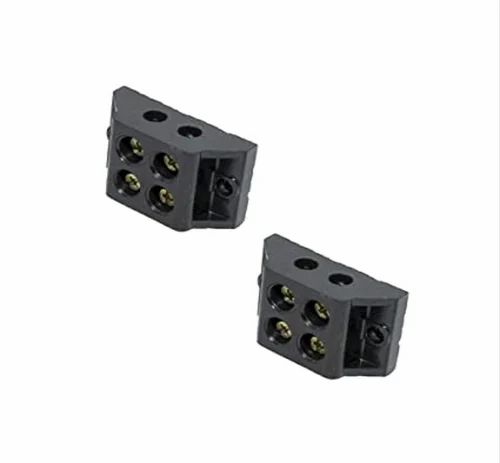 30A 2 Way Bakelite Connector Strip (Rigid type) Double Row Barrier Black Terminal