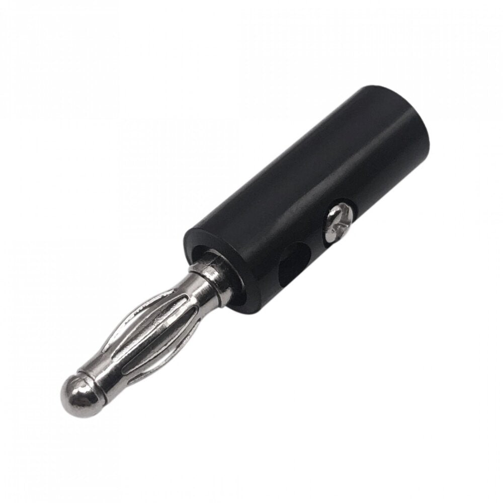 4mm Banana Plug Connector Male with Screw- BLACK 1 Pc