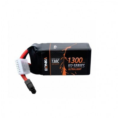 Bonka 22.2V 1300mAh 130C 6S FPV U2 Series Lithium Polymer Battery Pack