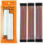Breadboard GL12 +  120PCs 20cm Male to Male, Male to Female, Female to Female Jumper Wires