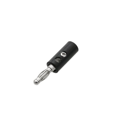 4mm Banana Plug Connector Male with Screw- BLACK 1 Pc