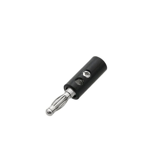 4mm Banana Plug Connector Male with Screw- BLACK 1 Pc