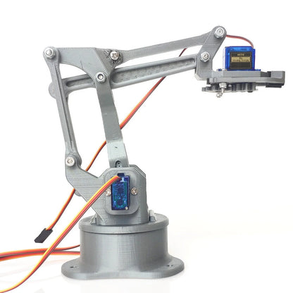 DIY 4DOF Four degree Of Freedom Robotic arm DIY with SG90 Servos (3D Printed)