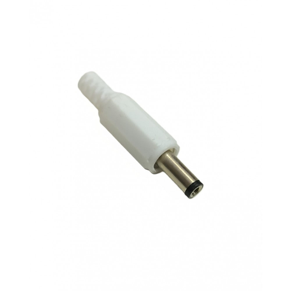 DC Power Jack Barrel Connector Male (White)