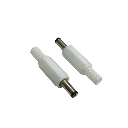 DC Power Jack Barrel Connector Male (White)