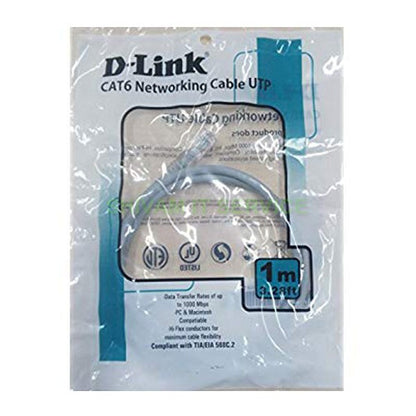 D-Link CAT6 Networking LAN Cable UTP Ethernet Patch Cord (1 Meter)
