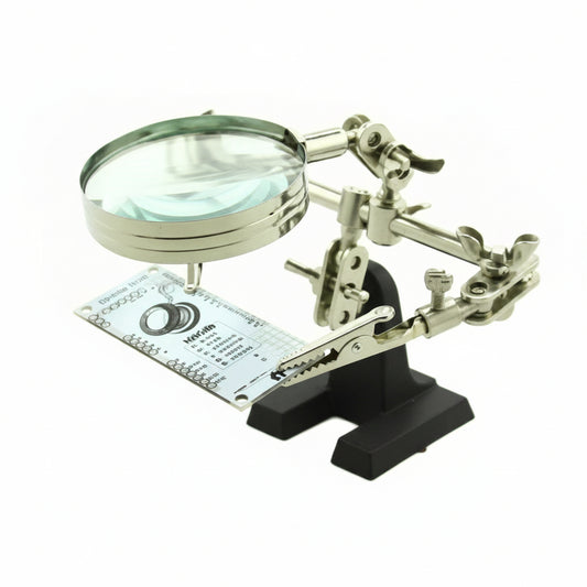 Adjustable Helping Hand with Magnifying Glass and Third Hand