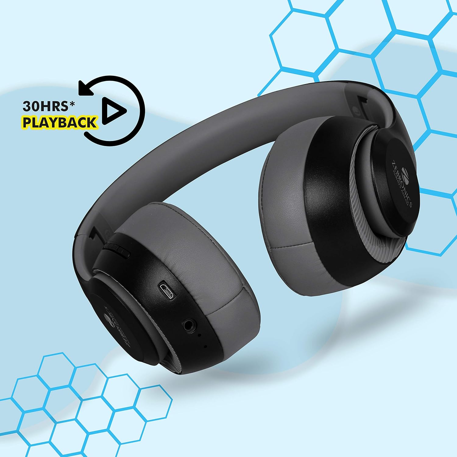 ZEBRONICS Zeb-Dynamic Black with Bluetooth Supporting Headphone, Aux Input, Call Function and Media/Volume Control