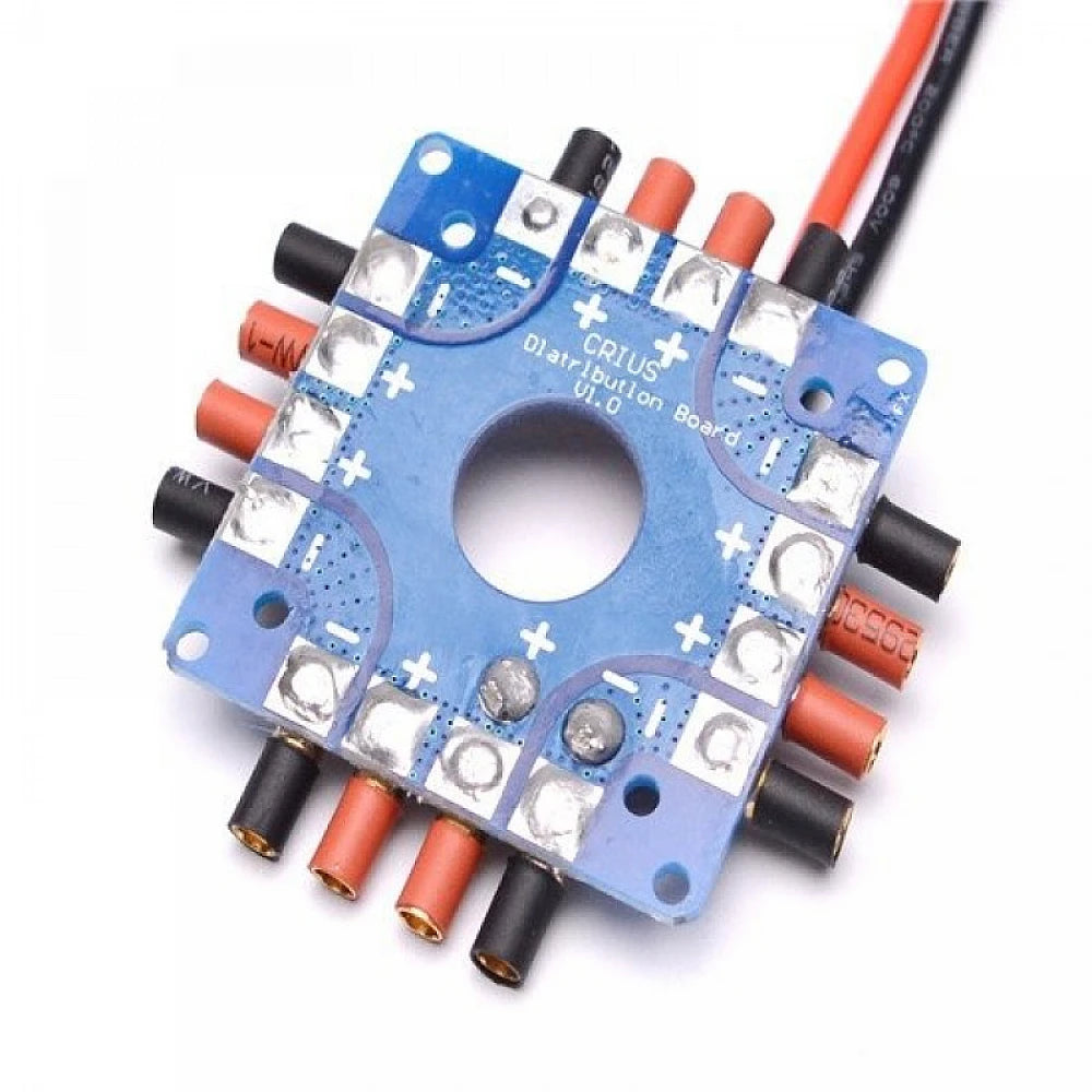 ESC Power Distribution Board Soldered XT60 Plug & 3.5mm Banana Bullet Connectors for Multicopter FPV