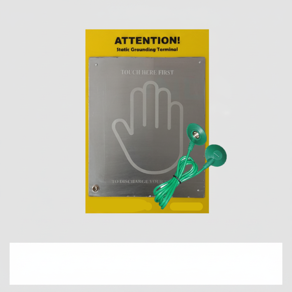 ESD Safe Static Discharge Palm Plate & Cord Set (20x25 CM)