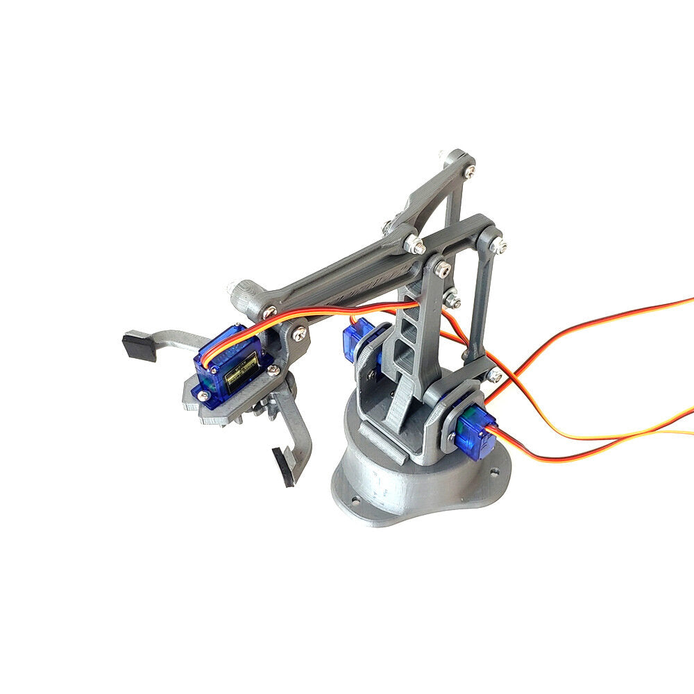 DIY 4DOF Four degree Of Freedom Robotic arm DIY with SG90 Servos (3D Printed)