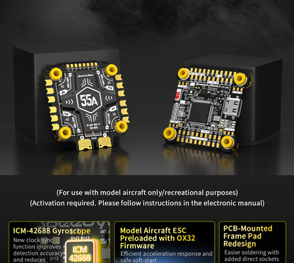 SpeedyBee F405 V5 OX32 55A 30x30 Model Aircraft FC & ESC Stack Deluxe Edition