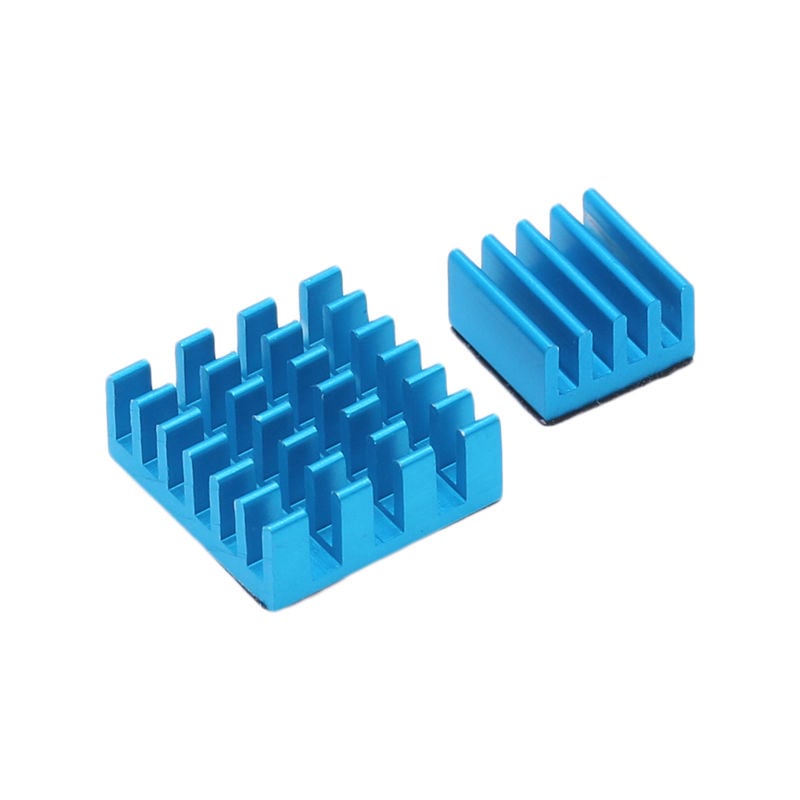 Aluminum Heat Sink Set Blue for Official Raspberry Pi 2 in 1