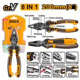 INGCO HMFCP28200 8-in1 Multi-Function Combination Plier