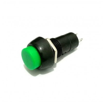 ON-OFF Push Button Panel Mount 2 Pin SPST Self Locking Switch PB-305A (Green)