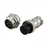 10 Pin Metal Aviation Socket Plug Male and Female Panel Connector GX16