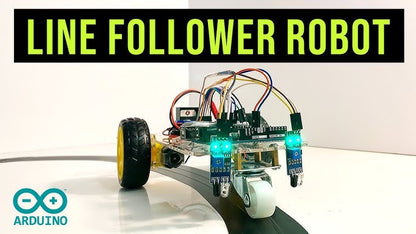DIY Line Follower Robot Kit Arduino Based (Pre-Programmed)