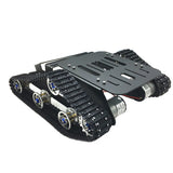 Tank Chassis Smart Car Crawler Robot Chassis - Black Pre-Assembled