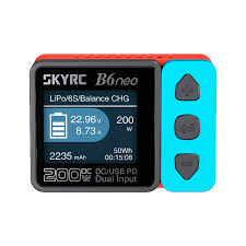SkyRC B6neo 200W Single Channel DC LiPo / LiFe / LiIon / LiHV / NiMH / NiCd / Pb Smart Charger with PD Input (Crimson Sky)