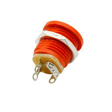 DC Jack Female Panel Mount 2.1mm (Red)