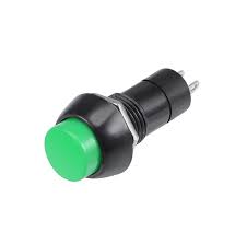 Momentary Reset Type Push Button Panel Mount 2 Pin SPST Switch PB-305 (Green)