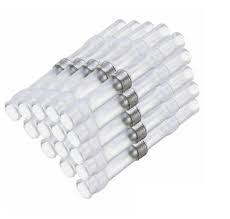 White Heat Shrink Solder Sleeve Crimpless Butt Connectors