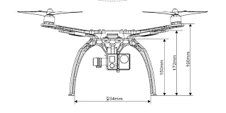 S500 Multi Rotor Air PCB Frame with High Landing Gear for FPV Quad-Copter