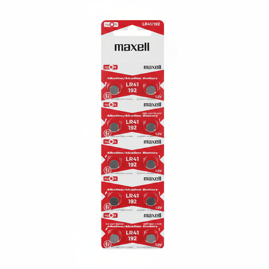 Maxell LR41 (192, AG3) 1.5V Micro Alkaline Coin Battery (Pack Of 2)