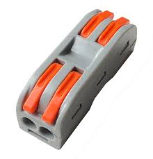 2 Way Quick Connector Terminal 32A 600v, 2 In-2 Out, Lever Wire Connector (KV-212)