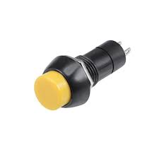 ON-OFF Push Button Panel Mount 2 Pin SPST Self Locking Switch PB-305A (Yellow)