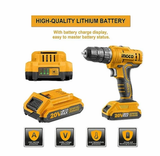 INGCO CDLI20051 20 V Lithium-Ion Cordless Impact Drill 10 mm, with 1 pc Battery & Charger Pack