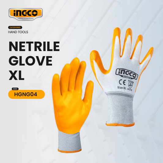 INGCO HGNG04 Nitrile Oil Resistant Rubber Safety Gloves XL (1 Pair)