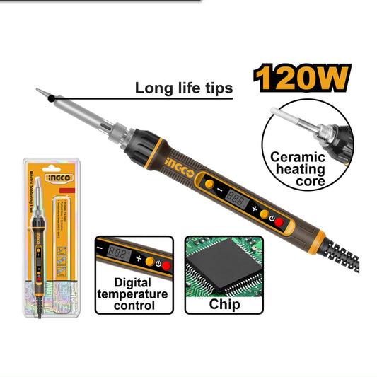 INGCO SI01610 120 Watt Temperature Control Electric Soldering Iron