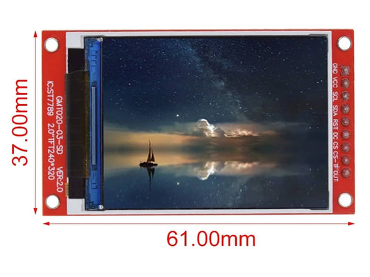 2 inch TFT LCD Module (ST7789V, 240*320, SPI, SD)