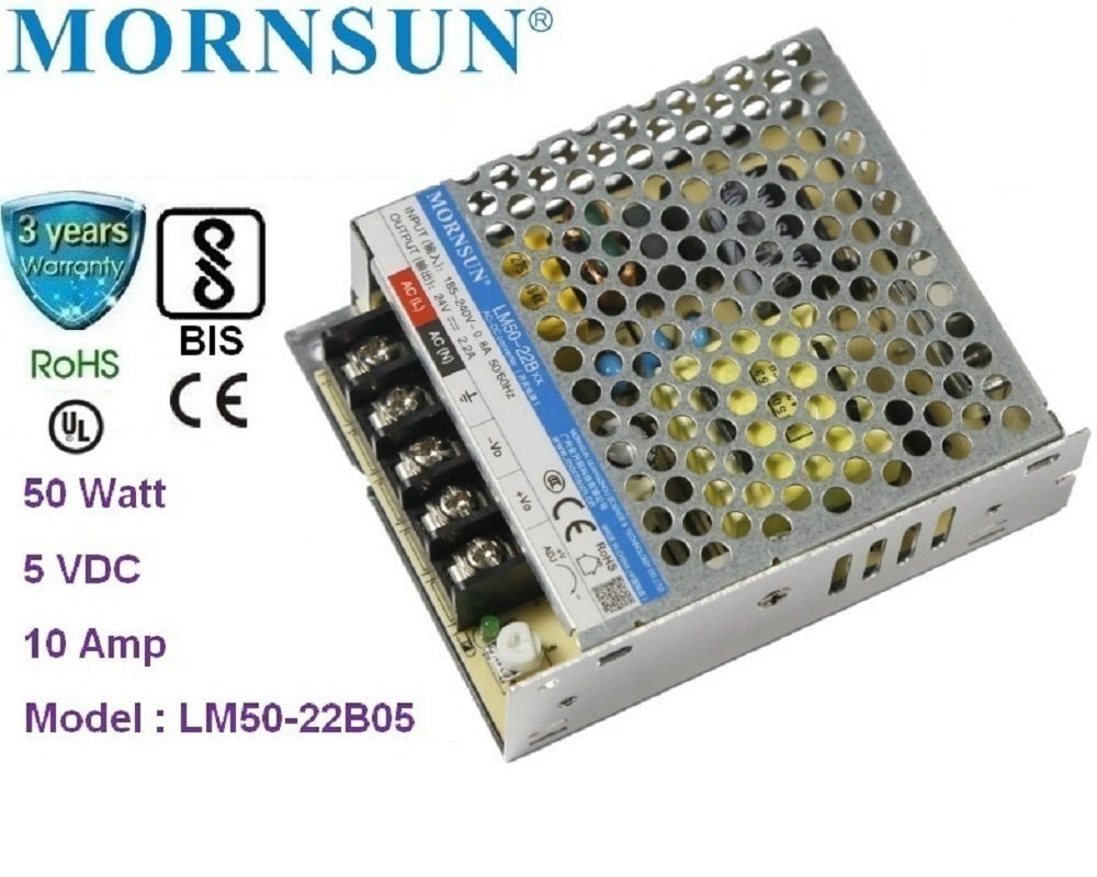 Mornsun LM50-22B05– 5V 10A 50W SMPS AC to DC Switching Single Output Power Supply