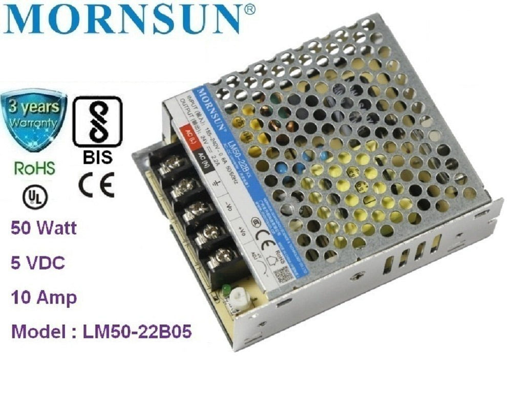 Mornsun LM50-22B05– 5V 10A 50W SMPS AC to DC Switching Single Output P ...