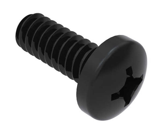 M3x6mm Phillips Head Screw Black Oxide (Pack of 10)