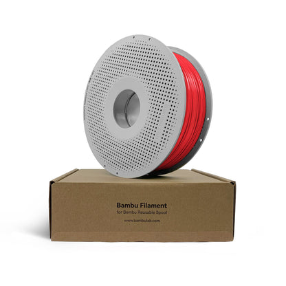 Bambu Lab PLA Basic Filament -Red (1.75mm with Reusable Spool)