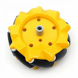 80mm Mecanum Wheel for BO Motor (TT Motor) (Pack of 2) -Yellow