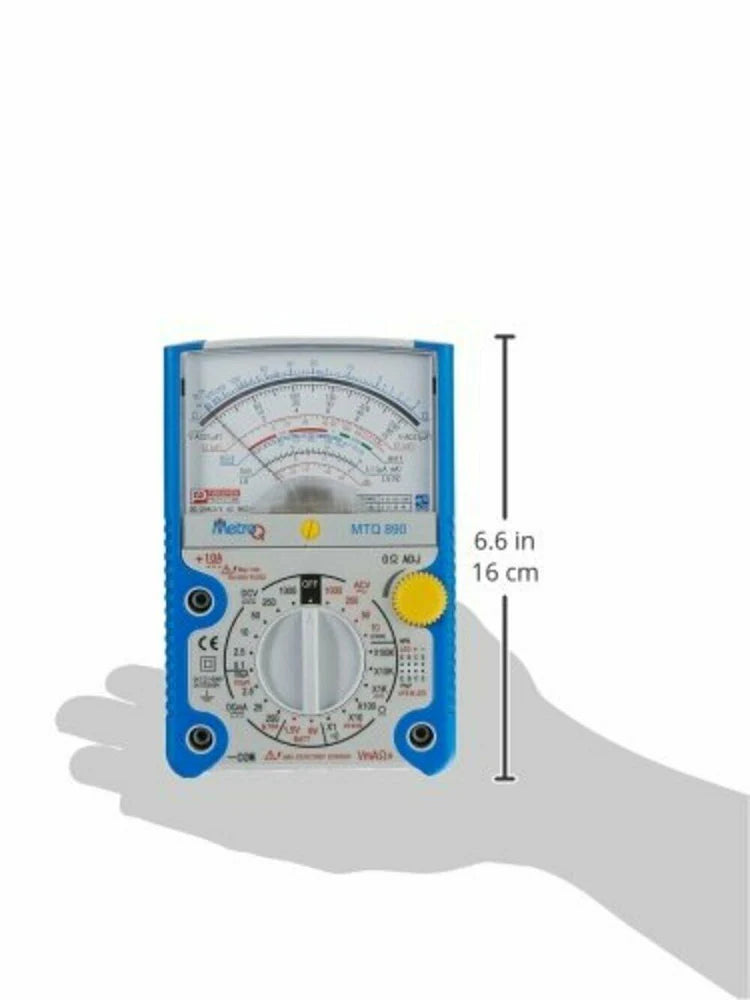 MetroQ MTQ 890 Analog Multimeter (Blue Holster)
