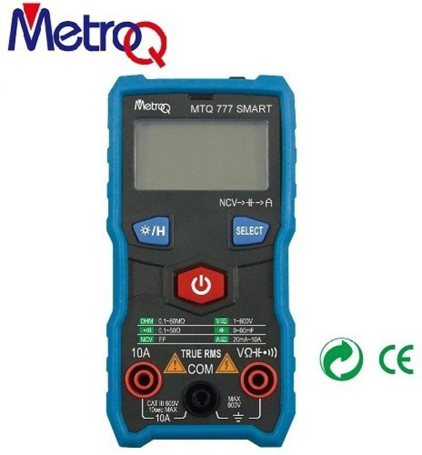 MetroQ MTQ-777 Smart Digital Autorange Multimeter - True RMS