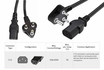 NP TECH Desktop Power Cable Platinum 1.5 Meter 3 Pin Copper