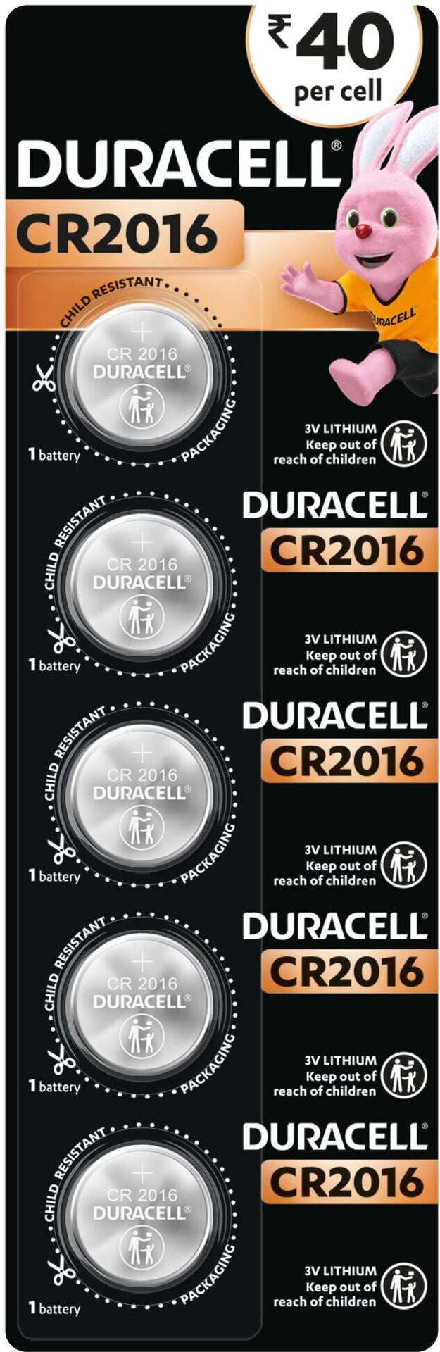 Duracell CR 2016 Duracell 3V Lithium Coin Battery (Pack Of 1)