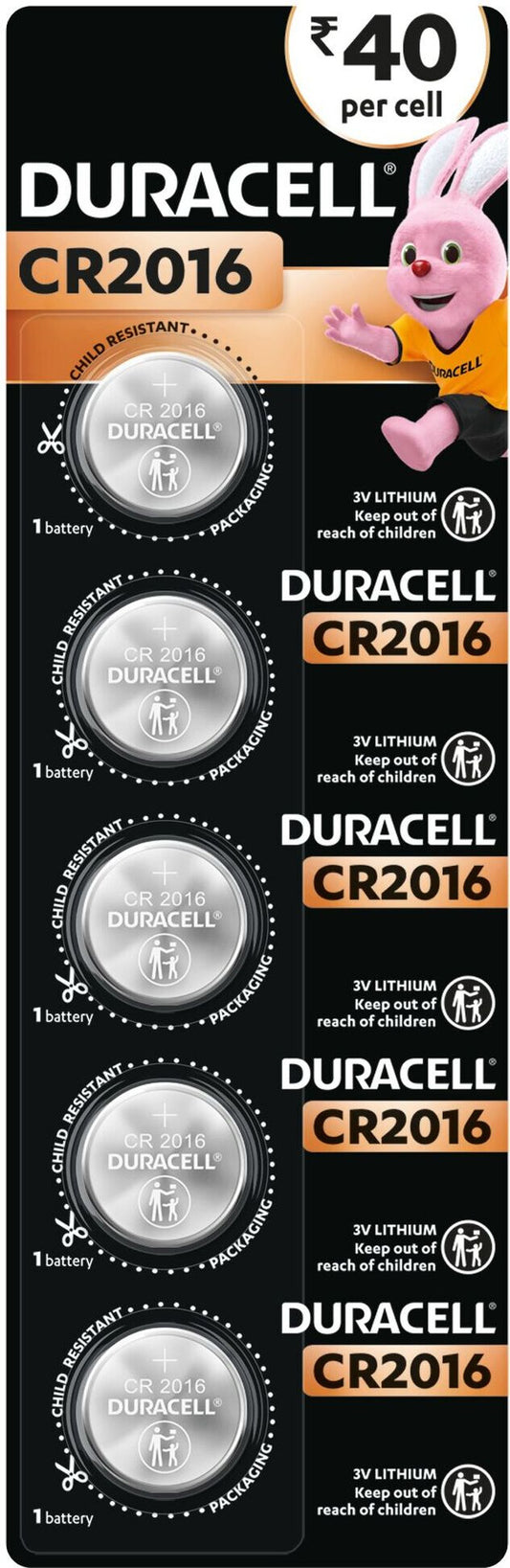 Duracell CR 2016 Duracell 3V Lithium Coin Battery (Pack Of 1)