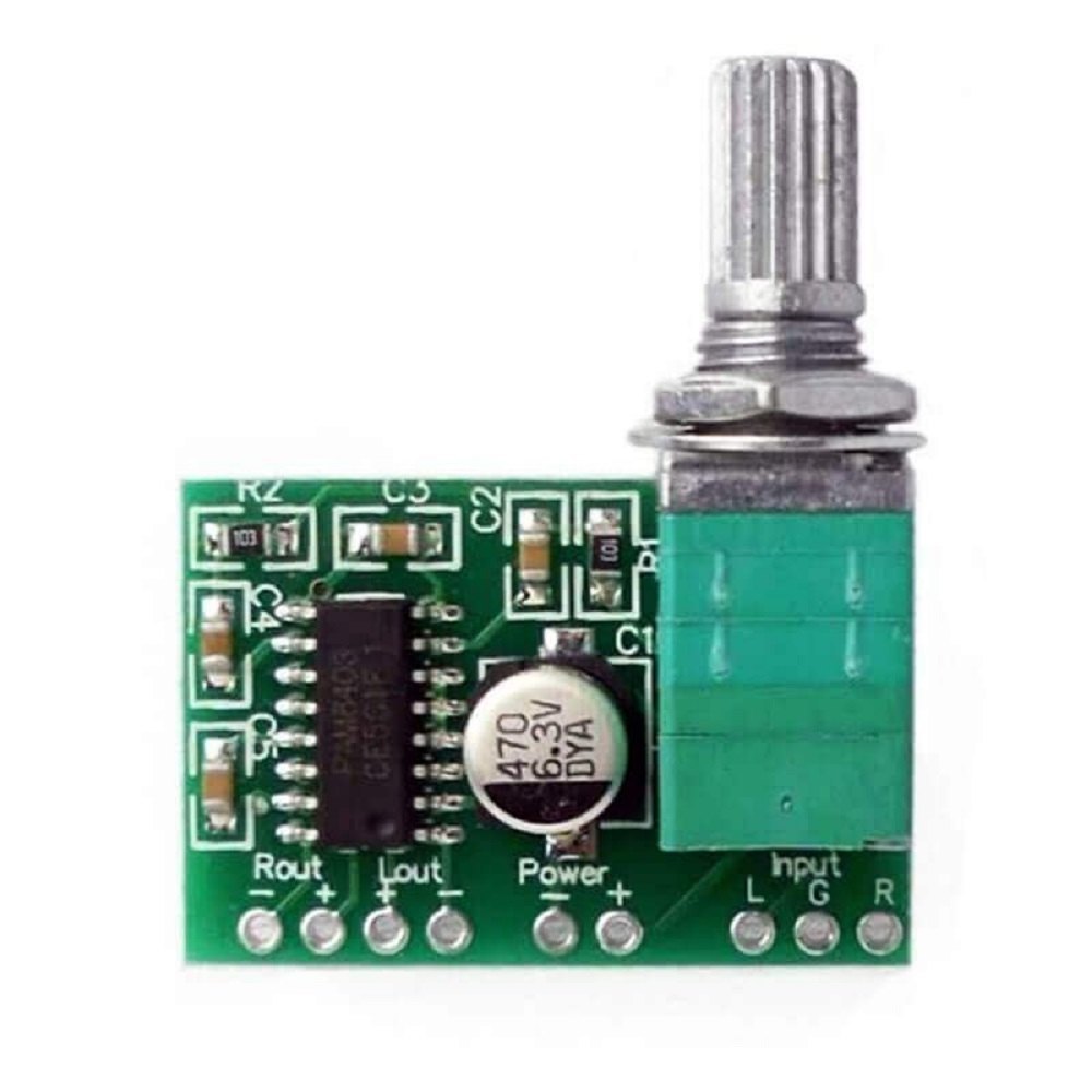 PAM8303 mini audio amplifier module with a knob