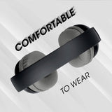 Zebronics Zeb - Paradise (Black) Bluetooth Wireless On Ear Headphones With Mic Comes With 40Mm Drivers, Aux Connectivity, Built In Fm, Call Function, 15Hrs* Playback Time And Supports Micro Sd Card