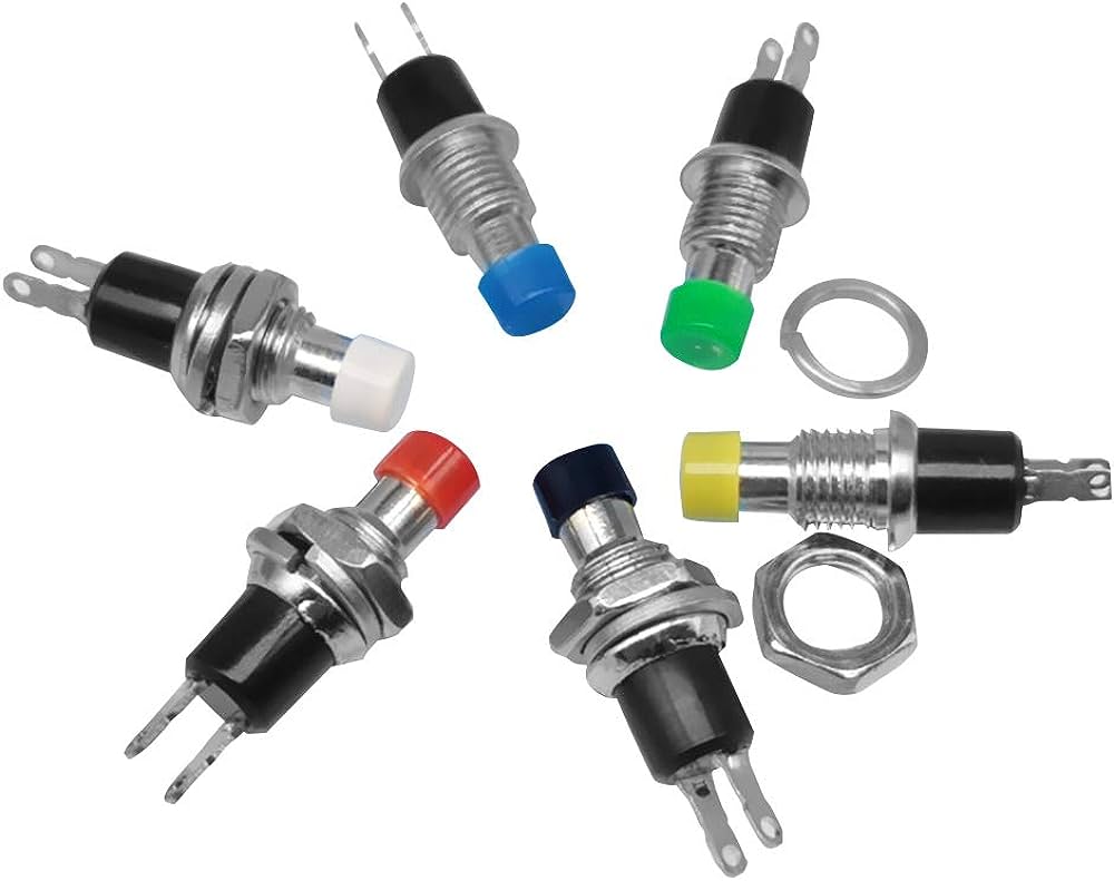 PBS 110 Yellow Panel Mount Momentary Reset Push Button Switch (1 Pc)