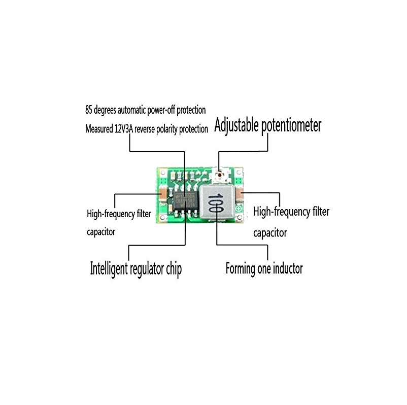 Mini 360 Step-Down Buck Converter Power Module (1-17v o/p)