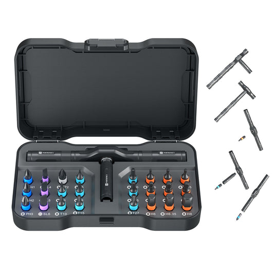 Portronics POR-3489 Bit Box Prime, 24-in-1 T-Handle Screwdriver Set